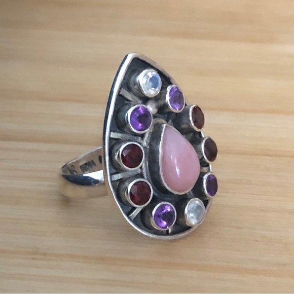 $78 Nicky Butler Estate Ring Sterling Silver 925 India Size 10 - Picture 3 of 11